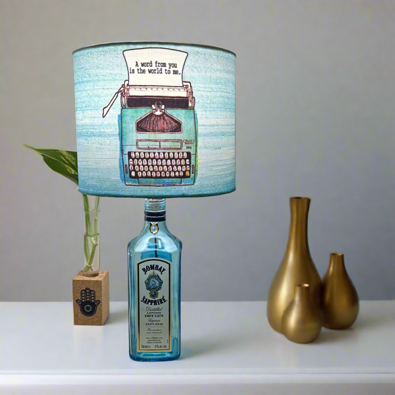 Bombay Sapphire Bottle Shade Lamp