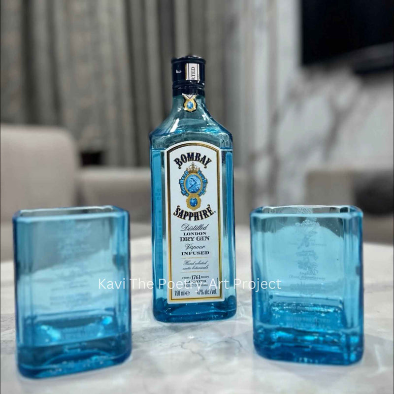 Kavi Bombay Sapphire Glasses (Set of Two)