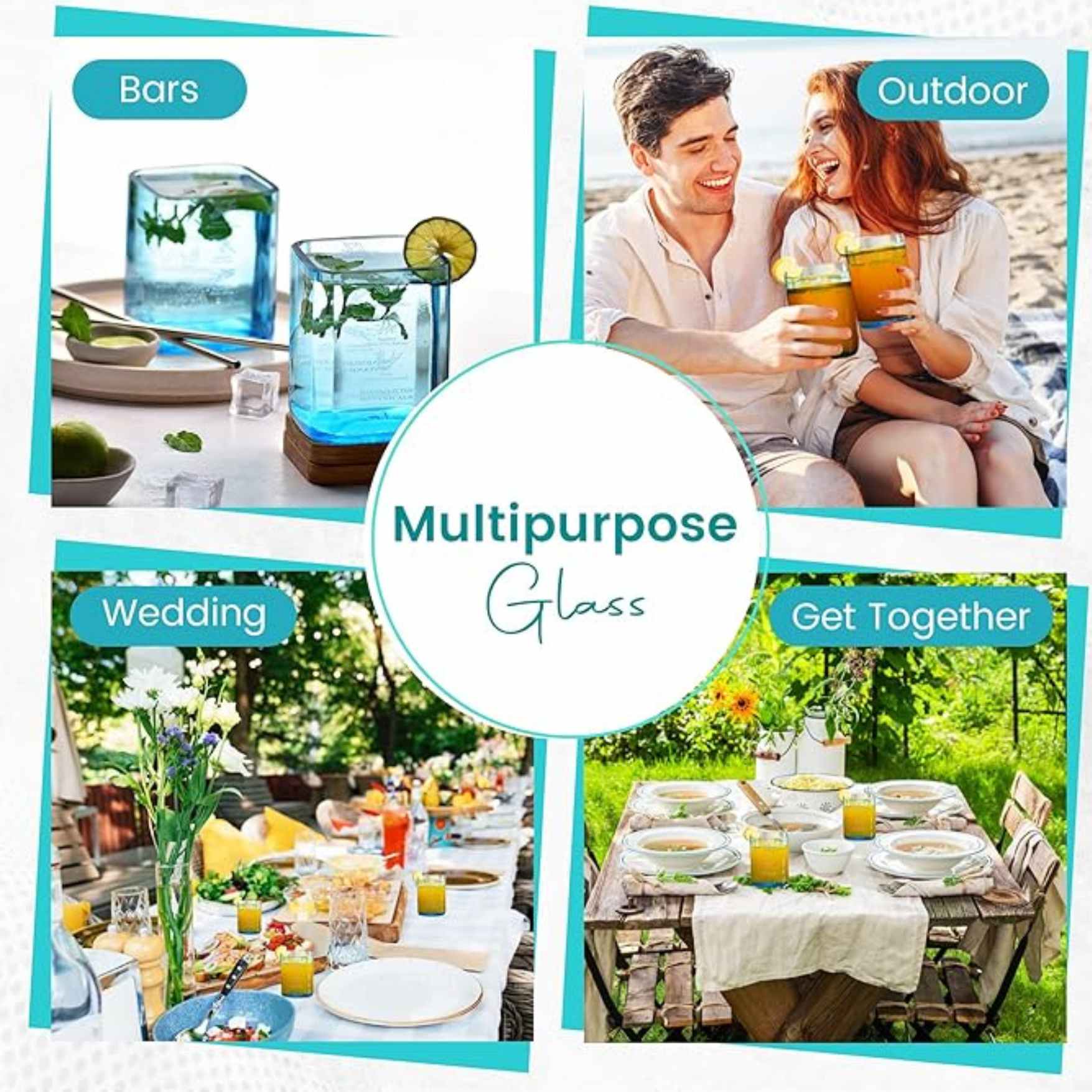 Kavi Bombay Sapphire Glasses (Set of Four)