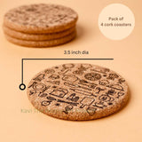 Kavi Food Design Cork Trivets With Coasters