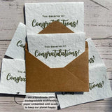 Plantable Congratulations Cards with Envelopes (Set of 12)