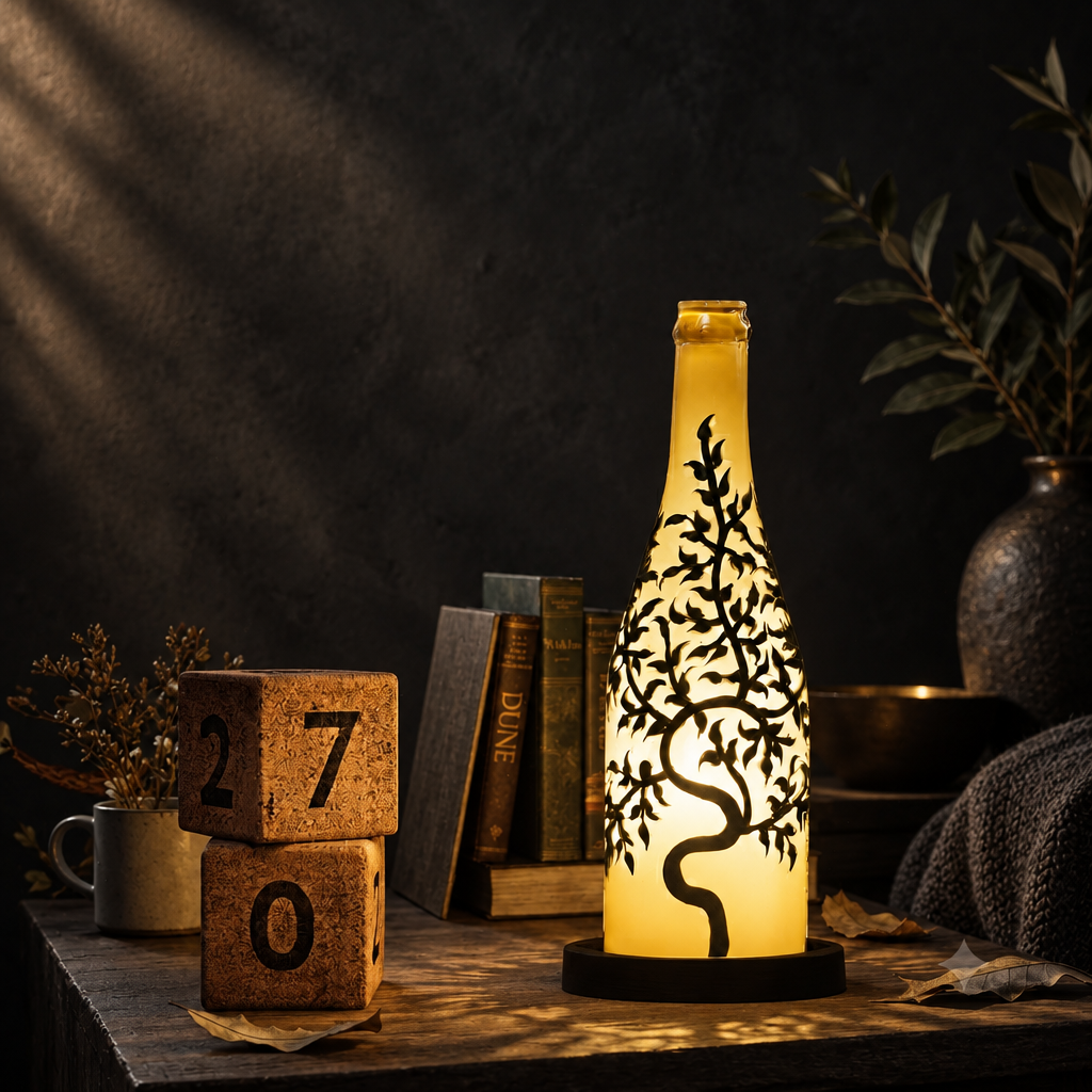 Handmade Tree Lamp (Yellow)