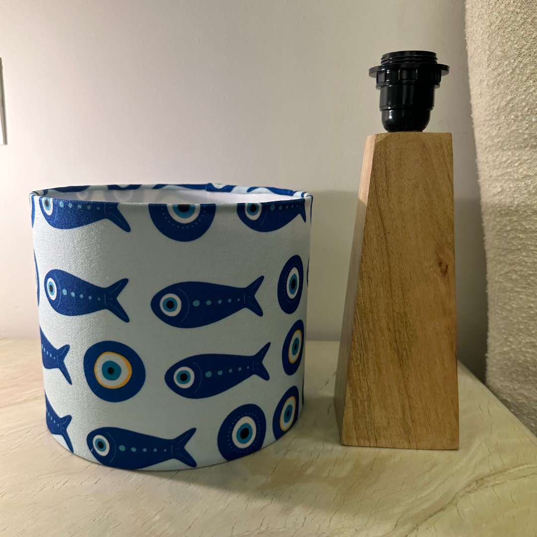 Wooden Table Lamp (Square Base)