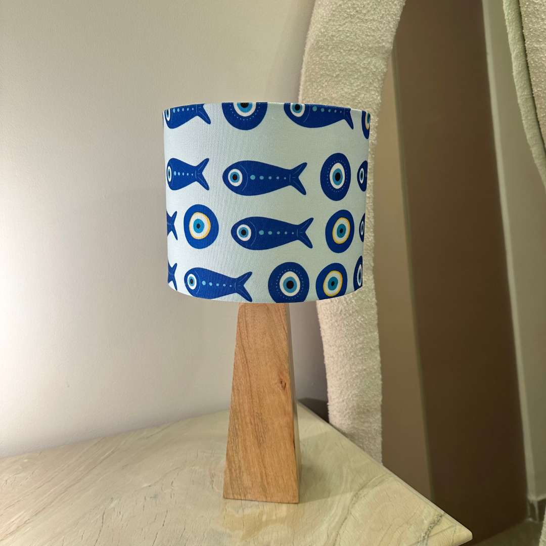 Wooden Table Lamp (Square Base)