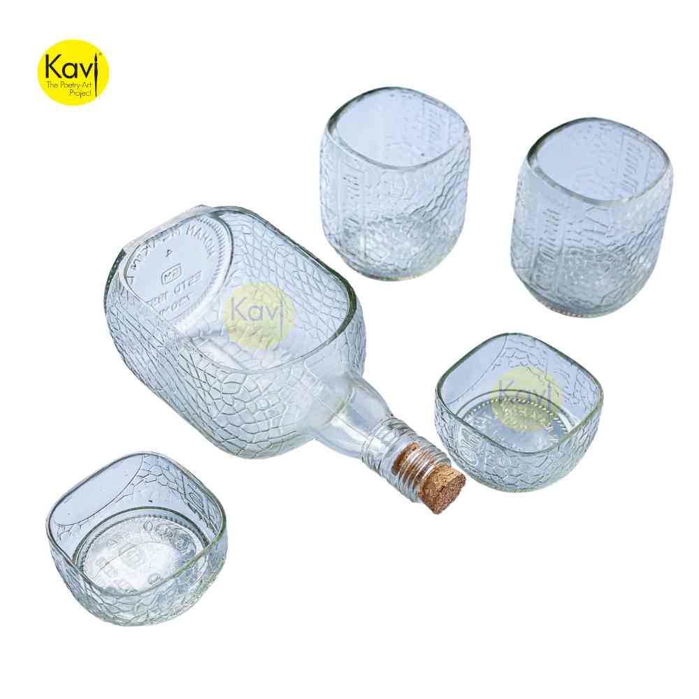 Old Monk Bottle Serving Set - Kavi The Poetry-Art Project