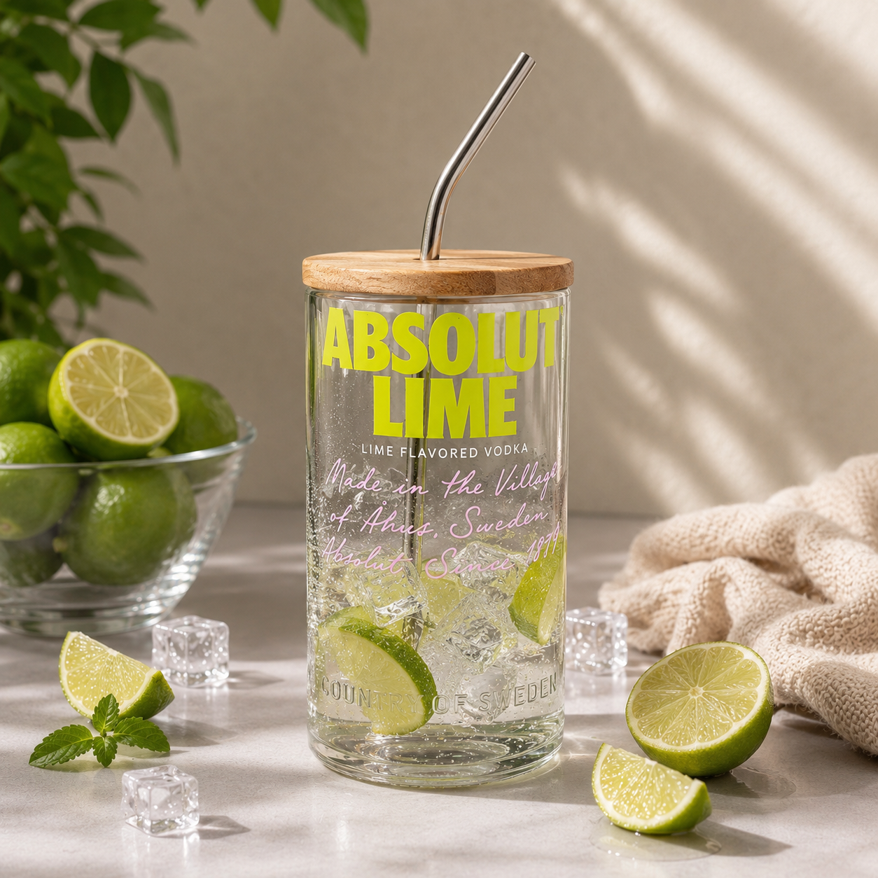 Eco friendly absolut bottle sipper