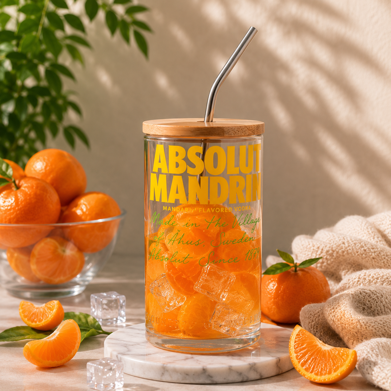 Eco friendly absolut bottle sipper
