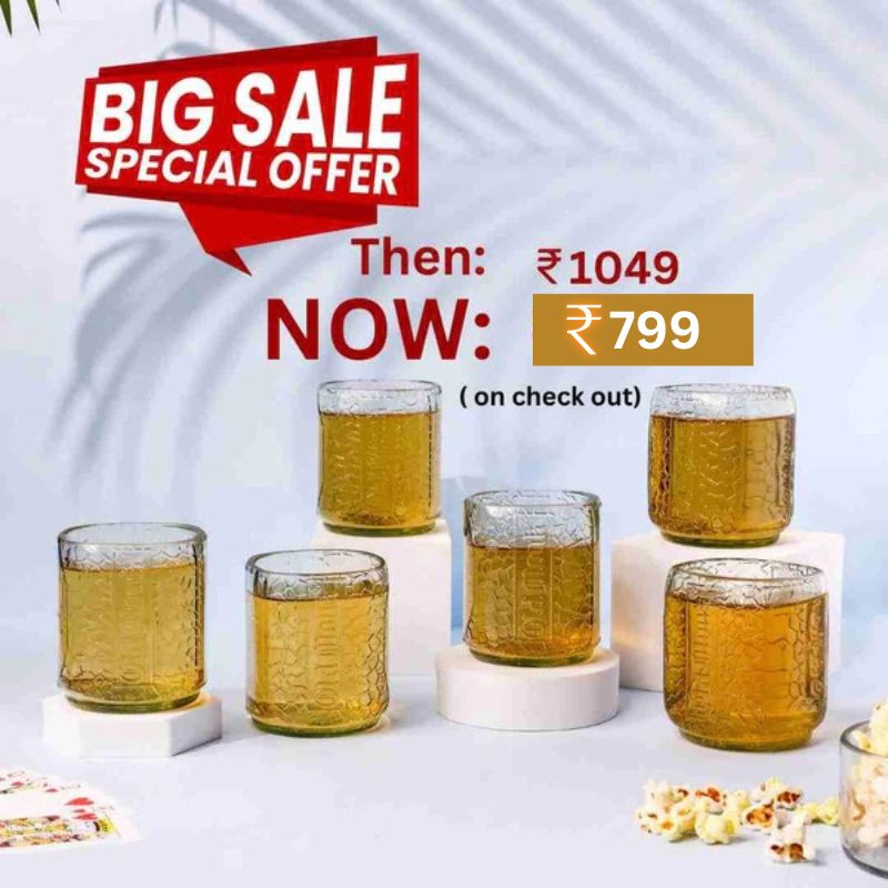 Upcycled Old Monk Small glasses 300ml