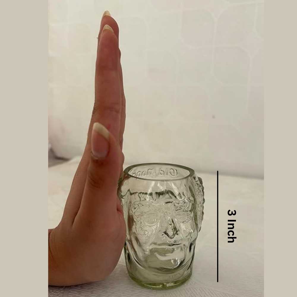 Old Monk Mini Face Glasses ( Set of 6 ) - Kavi The Poetry-Art Project