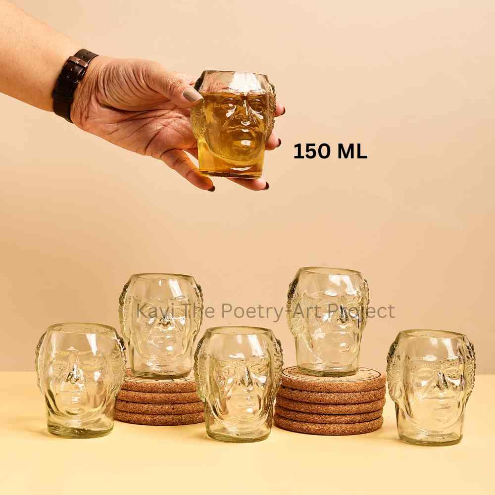 Old Monk Mini Face Glasses ( Set of 6 )