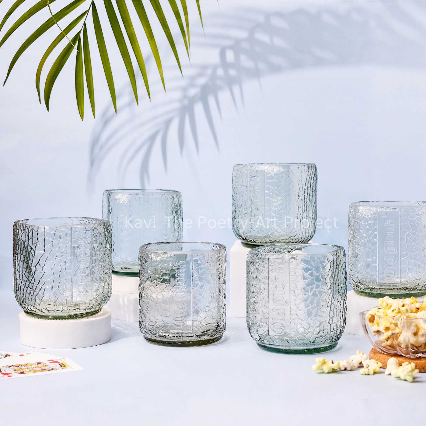 Upcycled Old Monk big Glasses 600ML (Set of SIX)