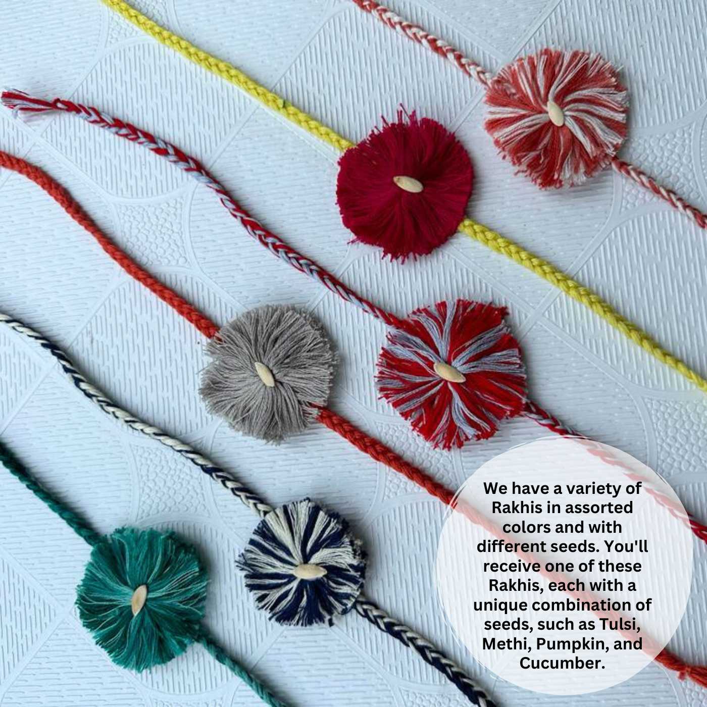 Plantable Seed Rakhi Kit ( Pack of 6 )