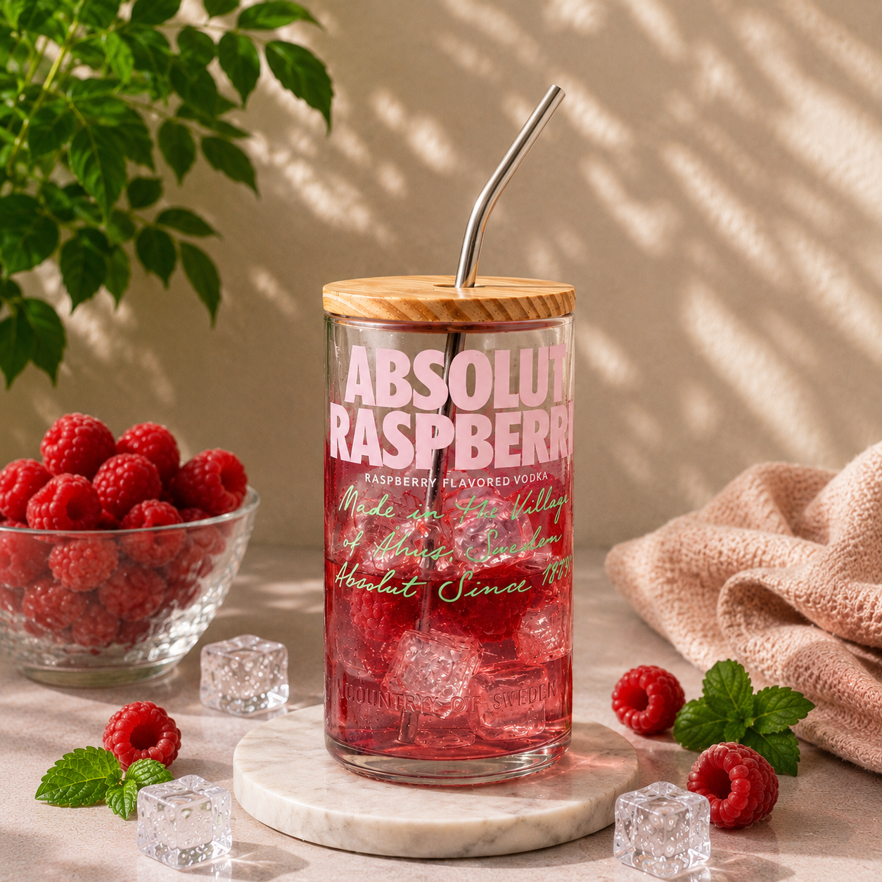 Eco friendly absolut bottle sipper