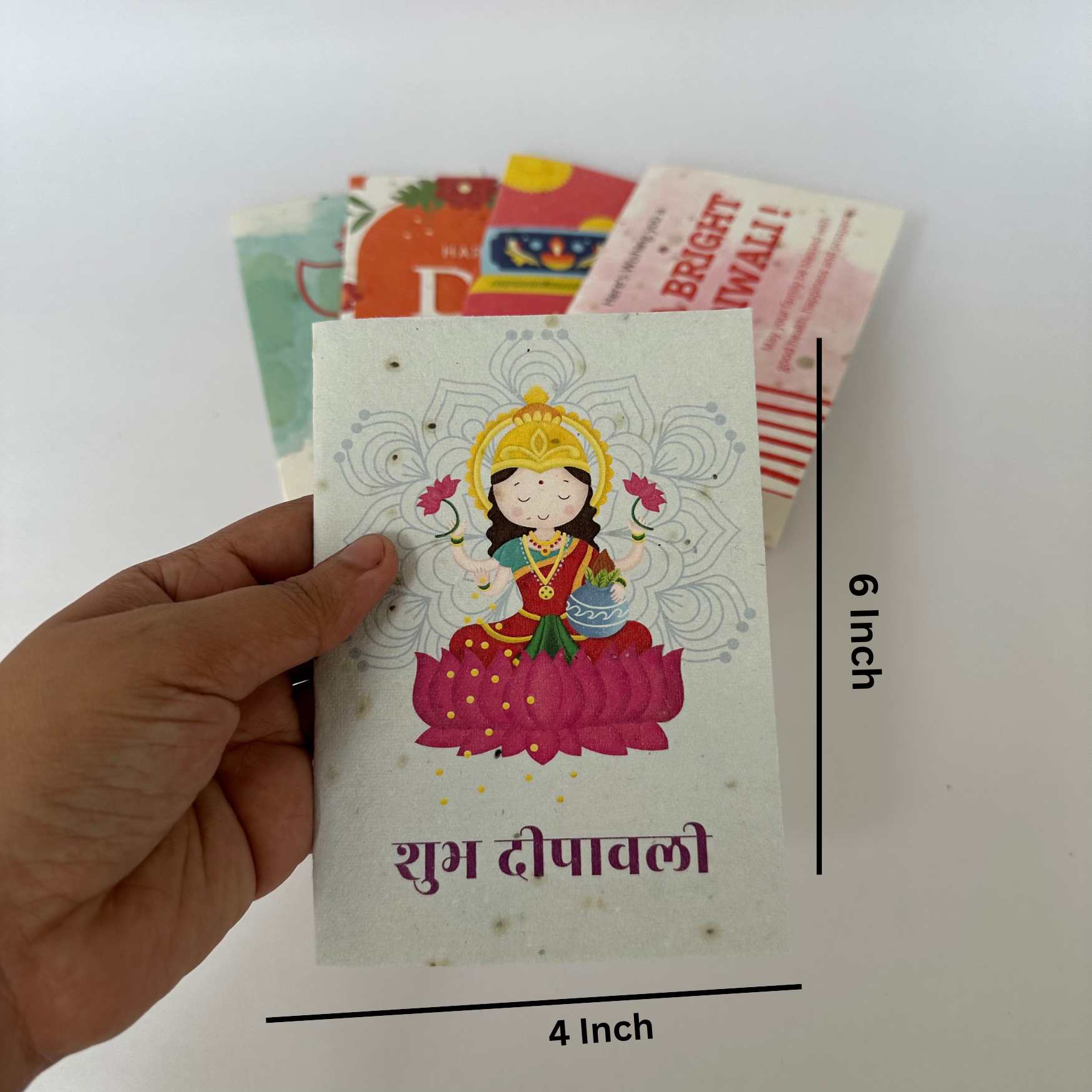 Diwali Seed Paper Cards with Envelopes (Set of 5)