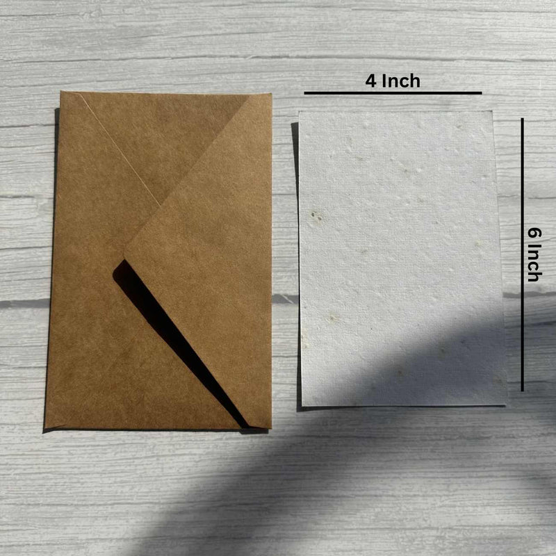 Customised Plantable Cards A6 with Kraft Paper Envelopes (Set of 25 )