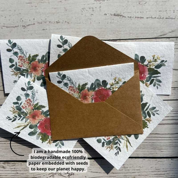 Seed Paper Cards with Envelopes (Set of 12)