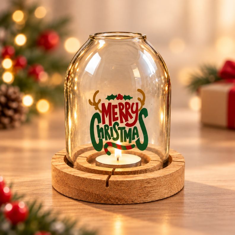 Christmas tea light candle holder