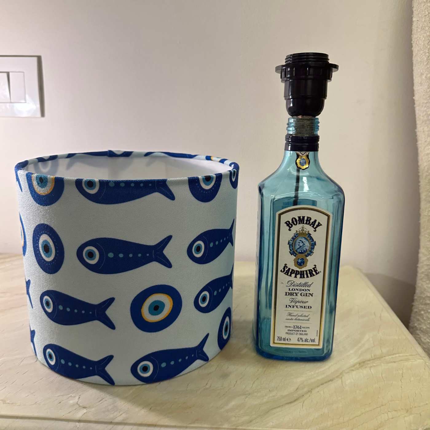 Bombay Sapphire Bottle Shade Lamp
