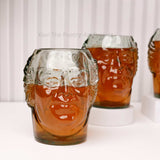 Small Old Monk Face Glasses 300ML (Set of 2)