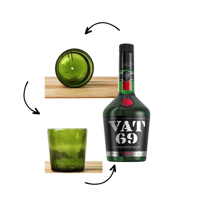 Wooden Pallet Chalkboard with Vat69 Planter