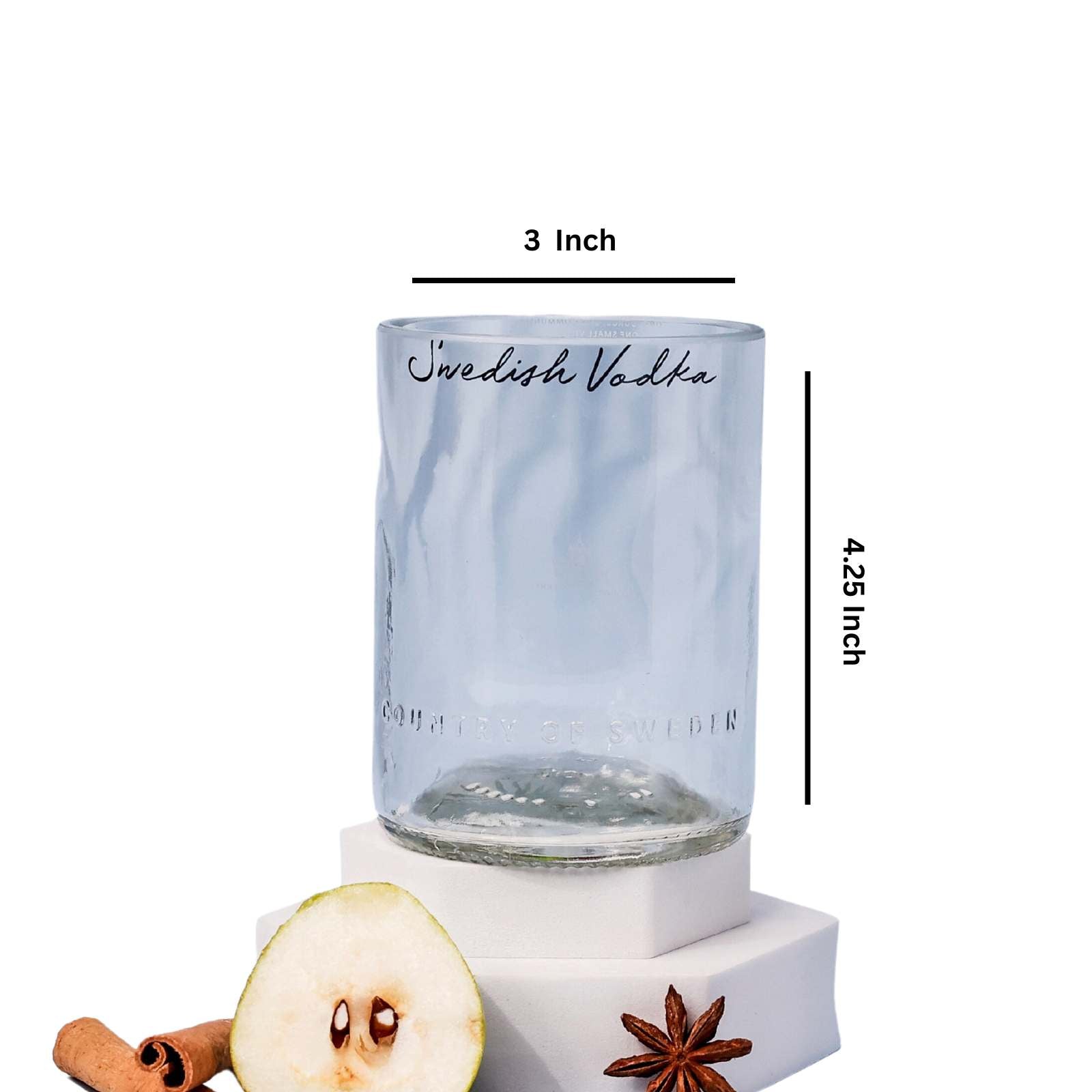 Upcycled Absolut Vodka Glasses (Set of Four)