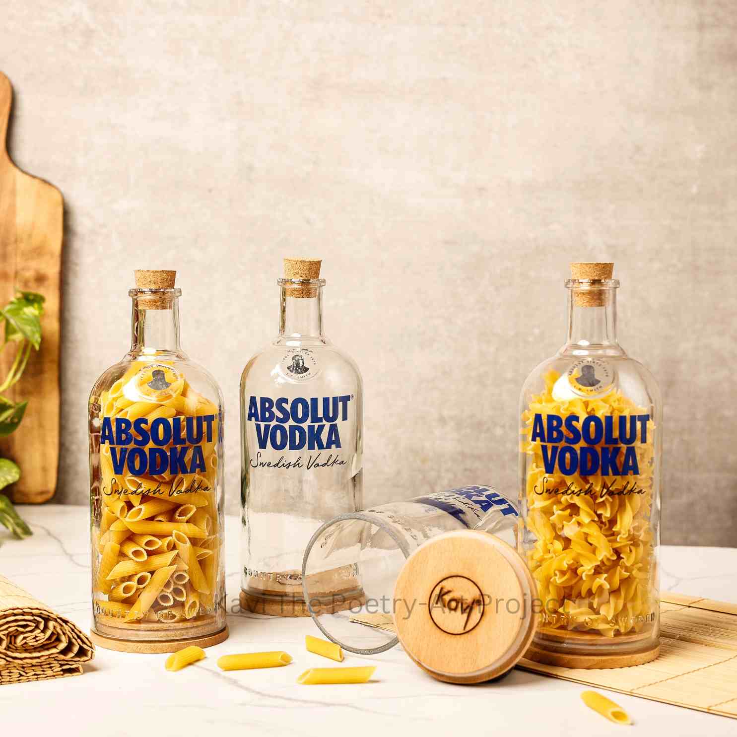 Kavi Recycled Vodka Jars (Set of Four)