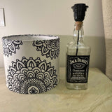 Upcycled Jack Daniels Bottle Mandala Shade Lamp