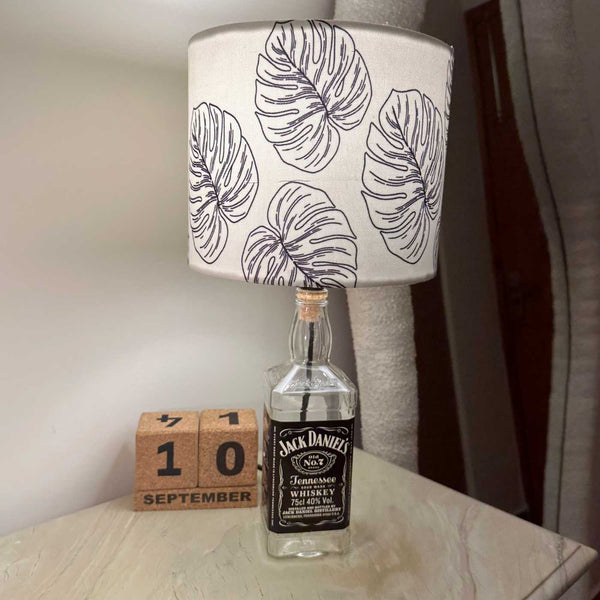 Upcycled Jack Daniels Bottle Shade Lamp