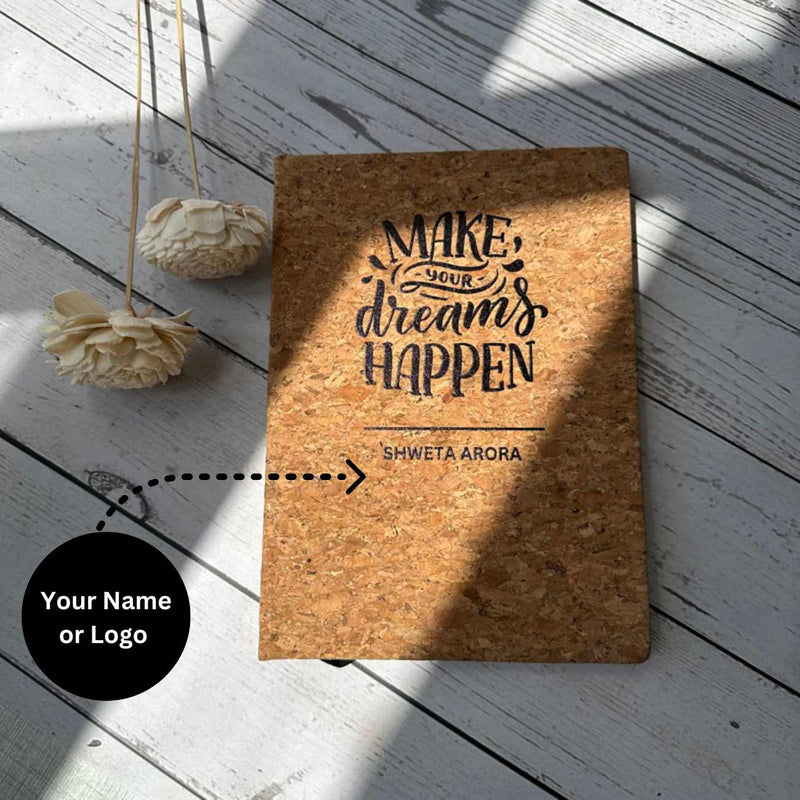 Personalized Dream Cork Notebook With Seed Pen