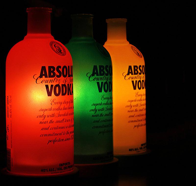 Absolut Vodka Inlit Lamps - Set of three
