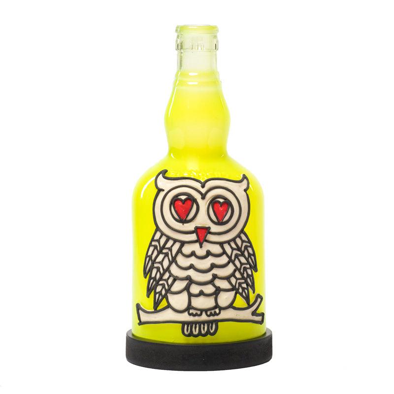 Black & White Owl Handmade Inlit (Fl. Yellow)
