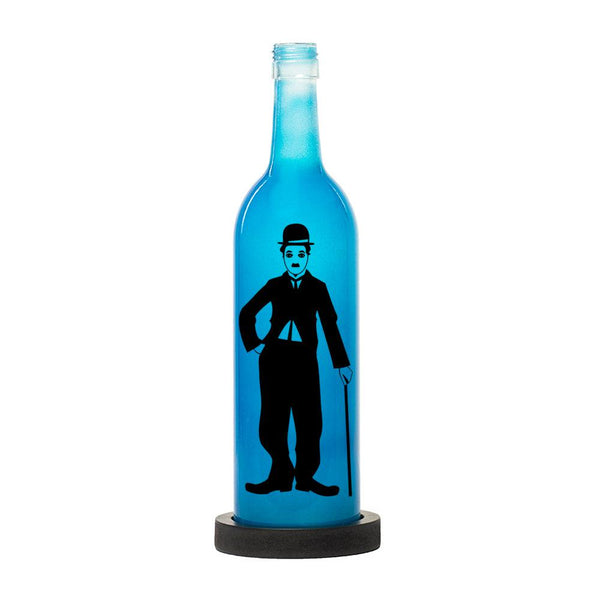 Charlie Chaplin Inlit Lamp (Blue)
