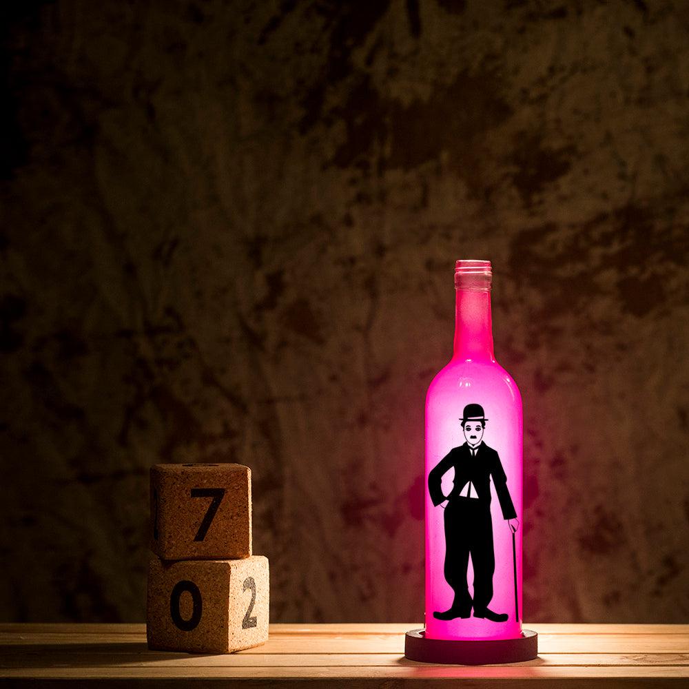 Charlie Chaplin Inlit Lamp (Pink)