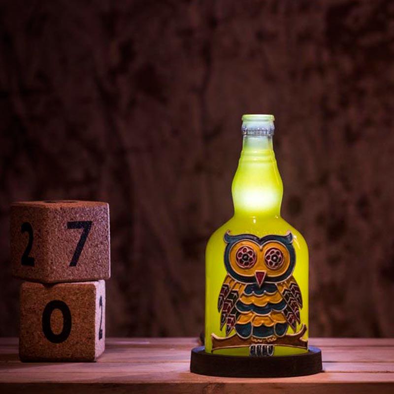 Colorful Owl Handmade Inlit (Fl. Yellow)