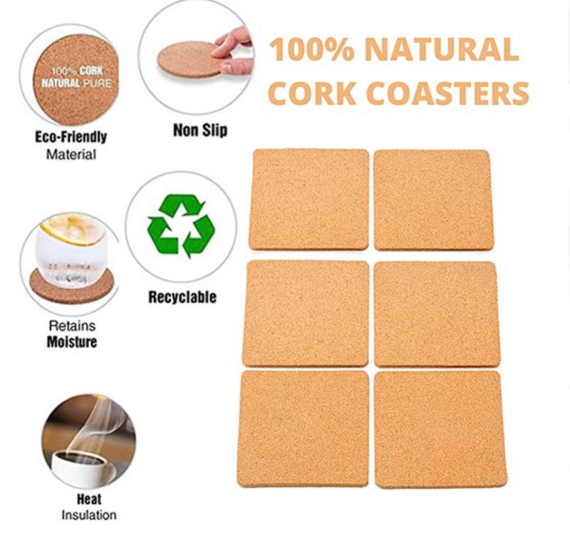 Customised Square Cork Coasters