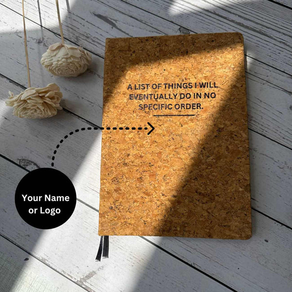 Personalized Cork Notebook With Seed Pen
