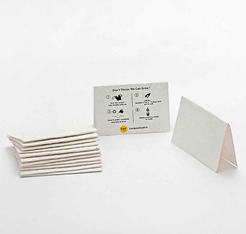 DIY Seed Paper Cards with Envelopes (Set of 50)