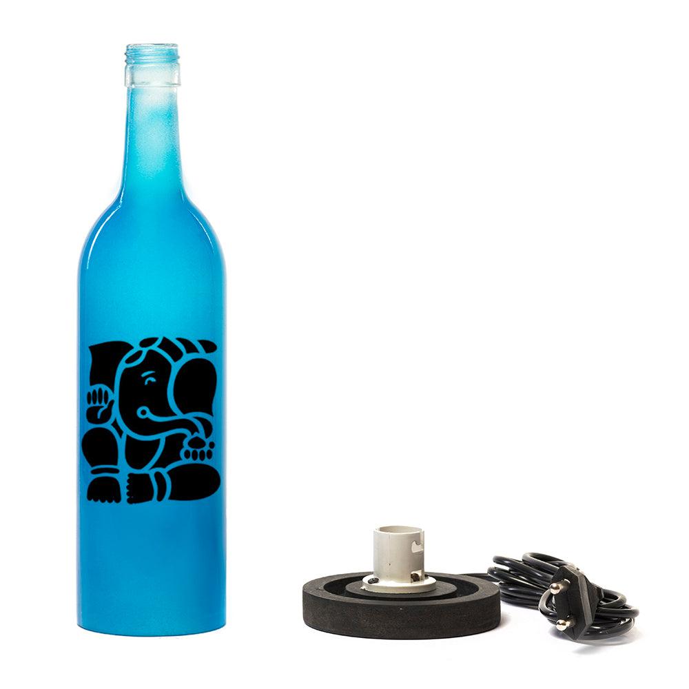 Ganesha Inlit Lamp (Blue)