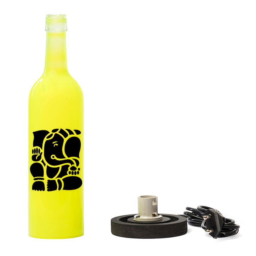 Ganesha Inlit Lamp (Fl. Yellow)