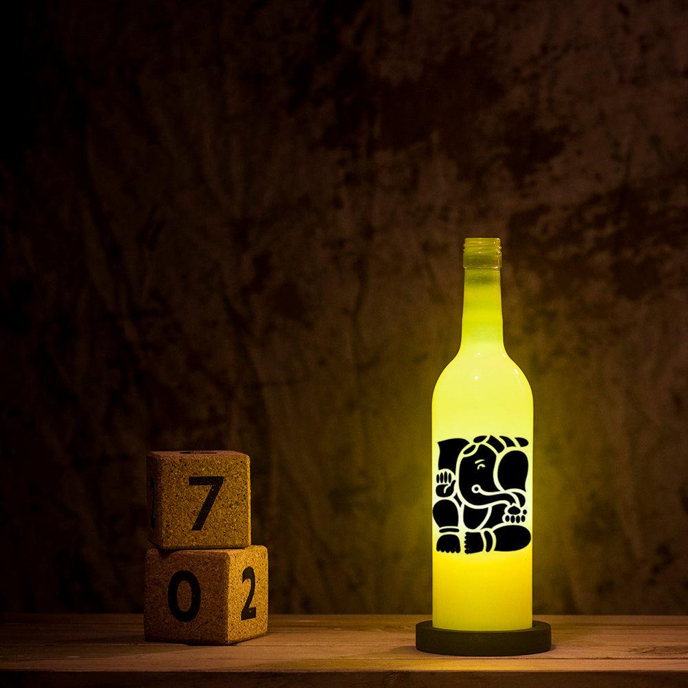 Ganesha Inlit Lamp (Fl. Yellow)