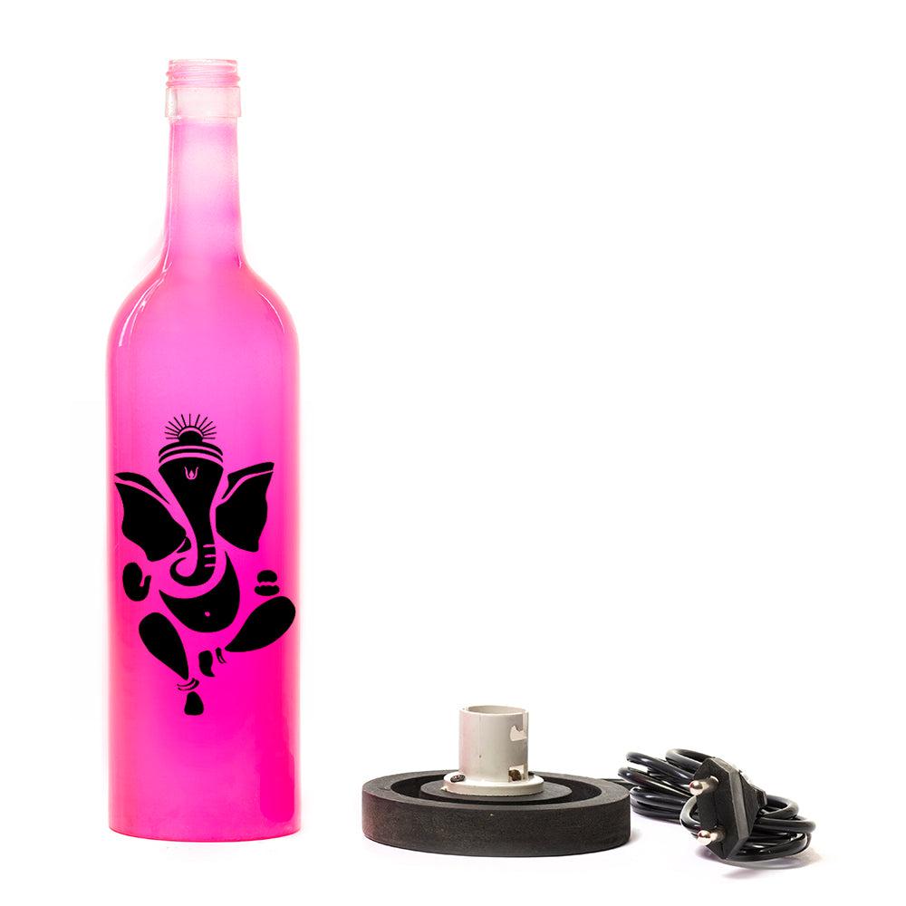Ganpati Bappa Inlit Lamp (Pink)