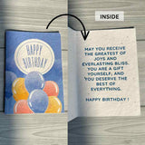 Seed Paper Birthday Cards A6 with Envelopes (Set of 4)