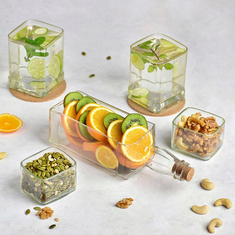 Jack Daniel Bottle Serving Set with Cork Tray