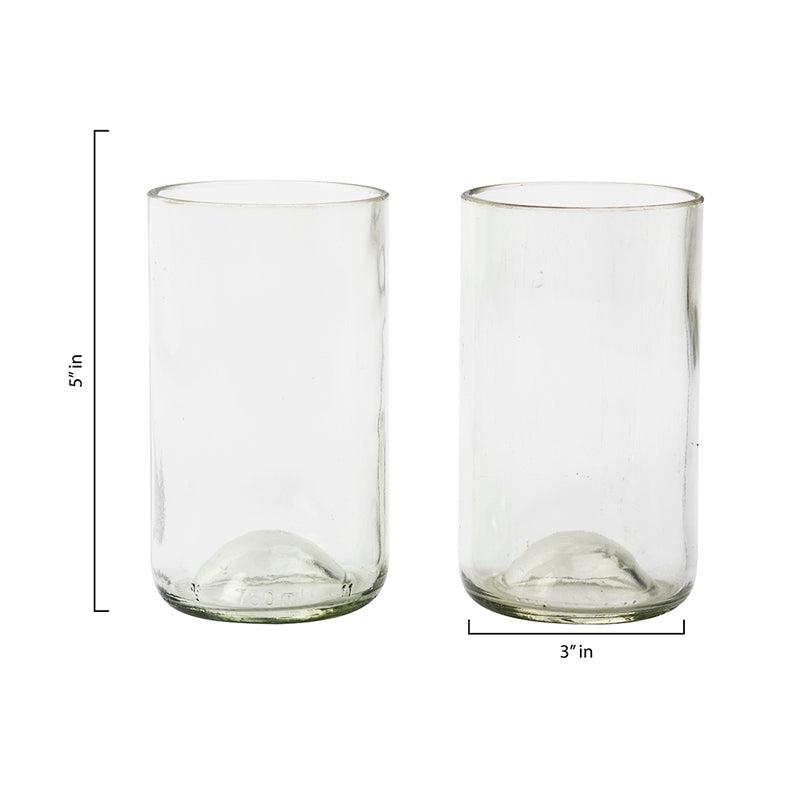 Kavi Clear Wine Bottle Glasses (Set of Two)