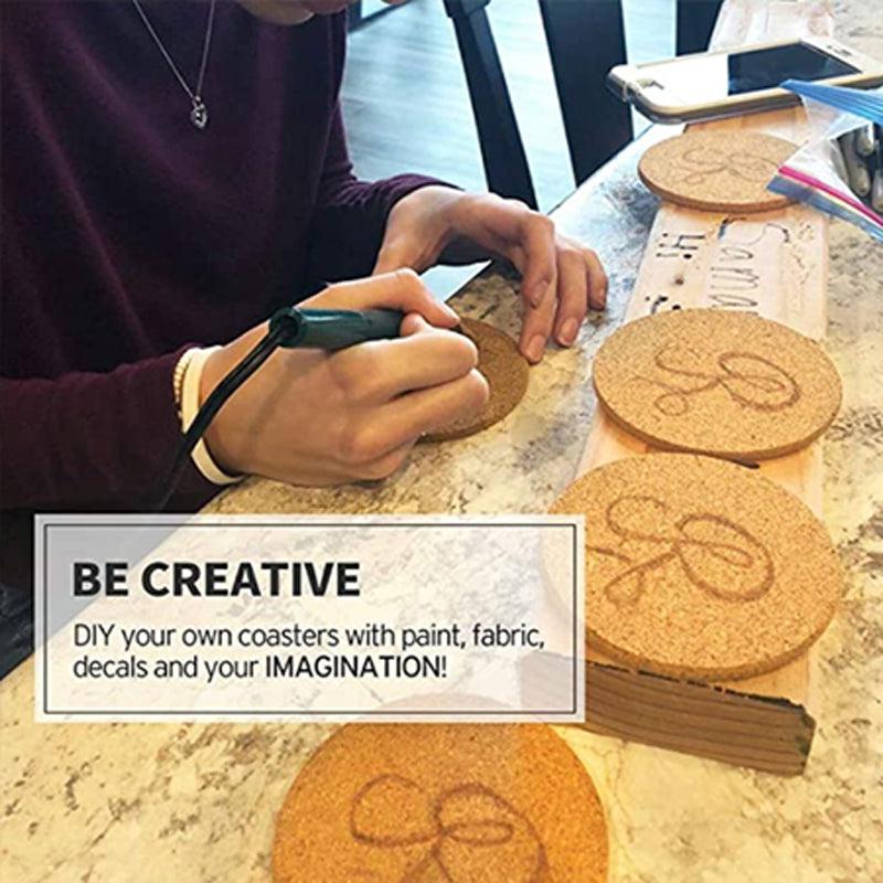 Kavi Cork Round Coasters (Set of 10)