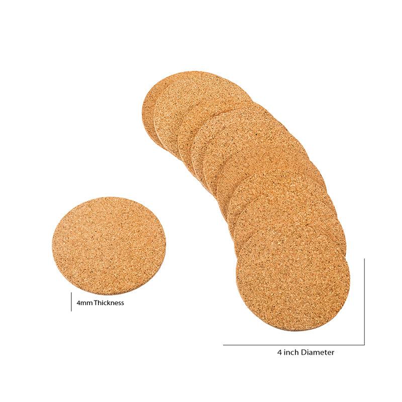 Kavi Cork Round Coasters (Set of 10)