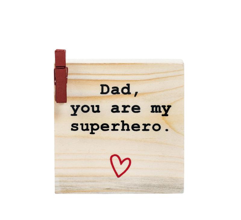 Superhero Dad table photo frame