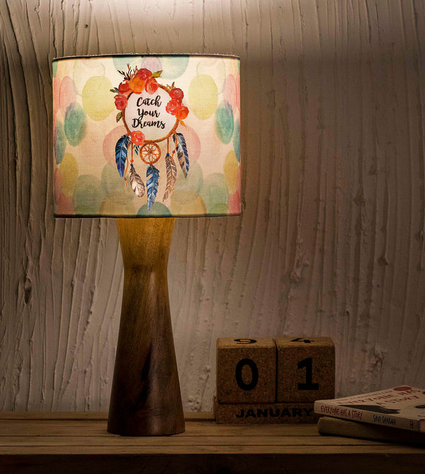 Kavi Dream Catcher Wooden Shade Lamp (Round)