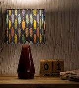 Kavi Feather Wooden Shade Lamp (Oval)
