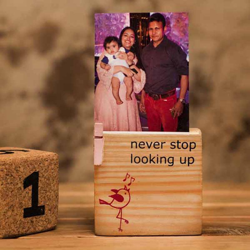 Never stop table photo frame